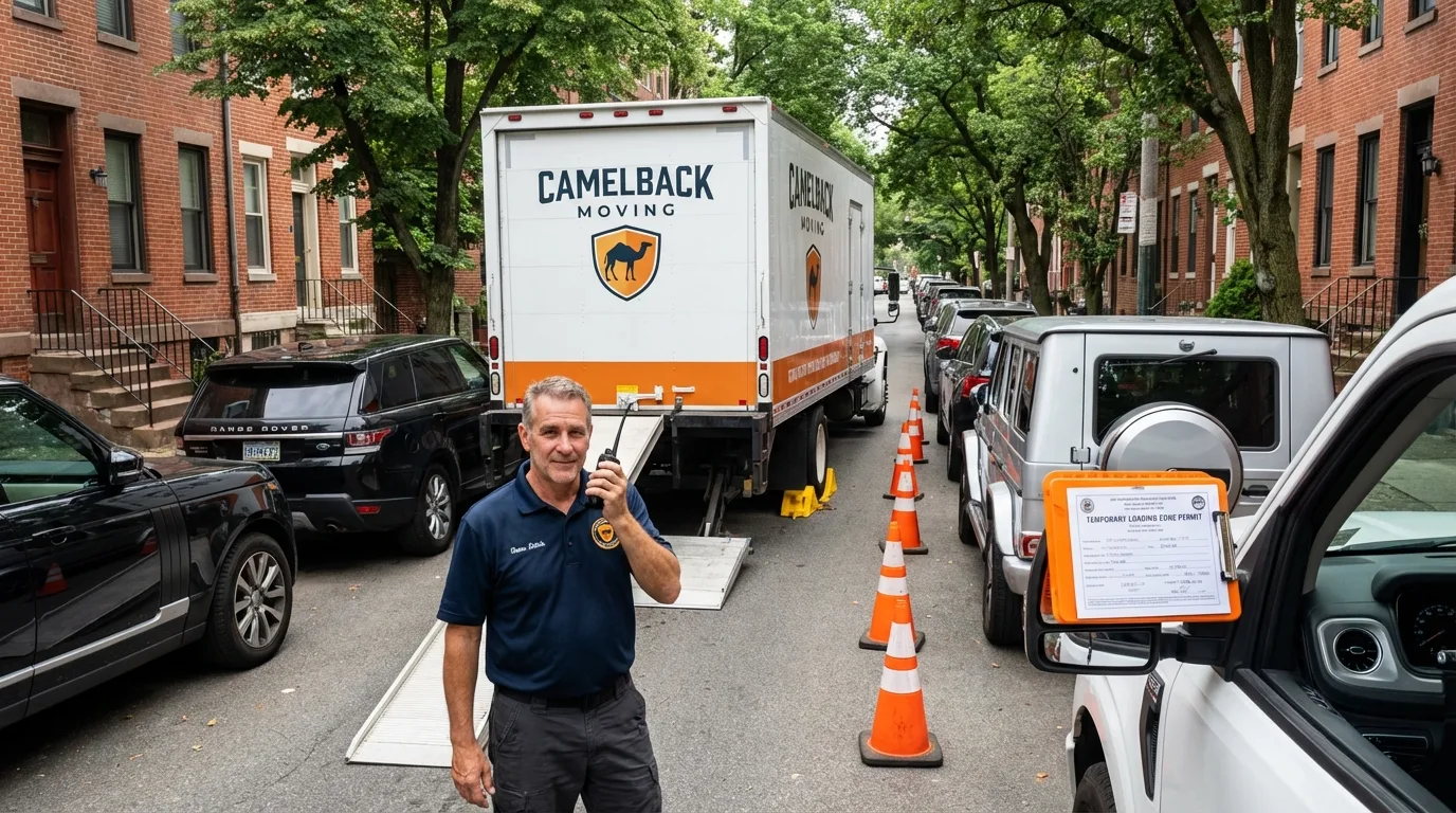 City street loading permit setup in Pennington, NJ